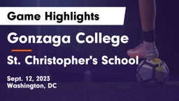 Gonzaga College  vs St. Christopher's School Game Highlights - Sept. 12, 2023