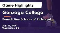 Gonzaga College  vs Benedictine Schools of Richmond Game Highlights - Aug. 29, 2023