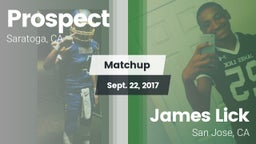 Matchup: Prospect vs. James Lick  2017