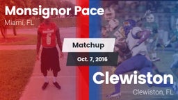 Matchup: Monsignor Pace vs. Clewiston  2016