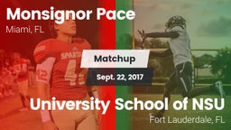 Matchup: Monsignor Pace vs. University School of NSU 2017