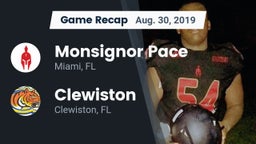 Recap: Monsignor Pace  vs. Clewiston  2019