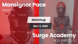 Matchup: Monsignor Pace vs. Surge Academy 2020