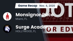 Recap: Monsignor Pace  vs. Surge Academy 2020