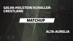 Matchup: Galva-Holstein/Schal vs. Alta-Aurelia  2016