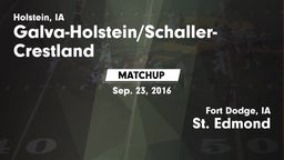 Matchup: Galva-Holstein/Schal vs. St. Edmond  2016