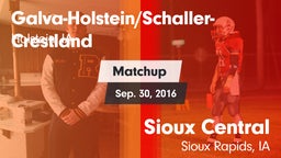 Matchup: Galva-Holstein/Schal vs. Sioux Central  2016