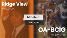 Matchup: Galva-Holstein/Schal vs. OA-BCIG  2017