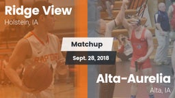 Matchup: Galva-Holstein/Schal vs. Alta-Aurelia  2018