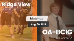 Matchup: Galva-Holstein/Schal vs. OA-BCIG  2019