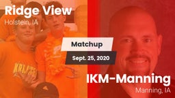 Matchup: Galva-Holstein/Schal vs. IKM-Manning  2020