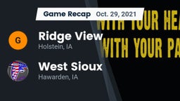 Recap: Ridge View  vs. West Sioux  2021