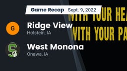 Recap: Ridge View  vs. West Monona  2022