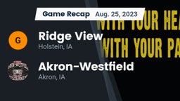 Recap: Ridge View  vs. Akron-Westfield  2023