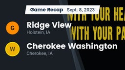 Recap: Ridge View  vs. Cherokee Washington  2023