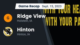 Recap: Ridge View  vs. Hinton  2023
