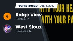 Recap: Ridge View  vs. West Sioux  2023