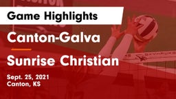 Canton-Galva  vs Sunrise Christian Game Highlights - Sept. 25, 2021