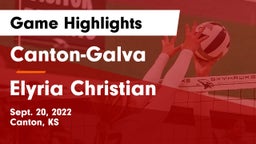 Canton-Galva  vs Elyria Christian Game Highlights - Sept. 20, 2022