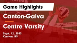 Canton-Galva  vs Centre Varsity Game Highlights - Sept. 12, 2023