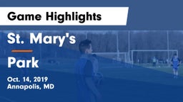 St. Mary's  vs Park  Game Highlights - Oct. 14, 2019