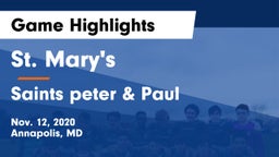 St. Mary's  vs Saints peter & Paul  Game Highlights - Nov. 12, 2020