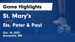 St. Mary's  vs Sts. Peter & Paul Game Highlights - Oct. 10, 2023