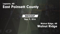 Matchup: East Poinsett County vs. Walnut Ridge  2016