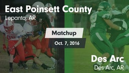 Matchup: East Poinsett County vs. Des Arc  2016