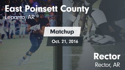Matchup: East Poinsett County vs. Rector  2016