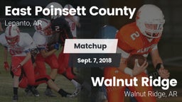 Matchup: East Poinsett County vs. Walnut Ridge  2018