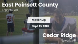 Matchup: East Poinsett County vs. Cedar Ridge  2020
