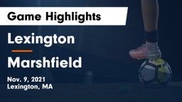 Lexington  vs Marshfield  Game Highlights - Nov. 9, 2021