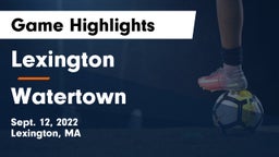 Lexington  vs Watertown  Game Highlights - Sept. 12, 2022