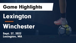 Lexington  vs Winchester  Game Highlights - Sept. 27, 2022