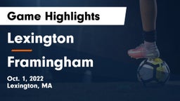 Lexington  vs Framingham  Game Highlights - Oct. 1, 2022