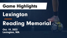 Lexington  vs Reading Memorial  Game Highlights - Oct. 19, 2022