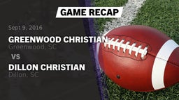 Recap: Greenwood Christian  vs. Dillon Christian  2016