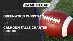 Recap: Greenwood Christian  vs. Calhoun Falls Charter School 2017