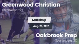 Matchup: Greenwood Christian vs. Oakbrook Prep  2017