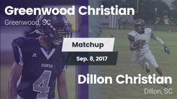 Matchup: Greenwood Christian vs. Dillon Christian  2017