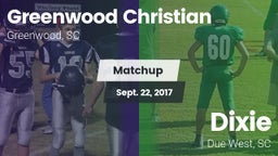 Matchup: Greenwood Christian vs. Dixie  2017