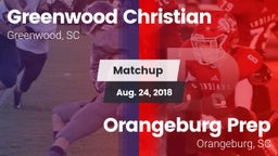 Matchup: Greenwood Christian vs. Orangeburg Prep  2018