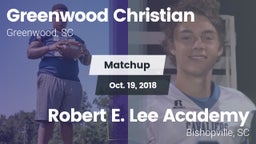 Matchup: Greenwood Christian vs. Robert E. Lee Academy 2018