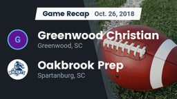 Recap: Greenwood Christian  vs. Oakbrook Prep  2018