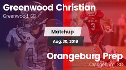 Matchup: Greenwood Christian vs. Orangeburg Prep  2019