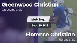 Matchup: Greenwood Christian vs. Florence Christian  2019