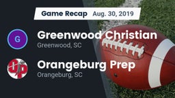 Recap: Greenwood Christian  vs. Orangeburg Prep  2019