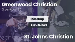 Matchup: Greenwood Christian vs. St. Johns Christian 2020