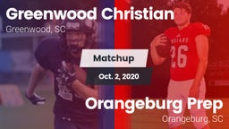 Matchup: Greenwood Christian vs. Orangeburg Prep  2020